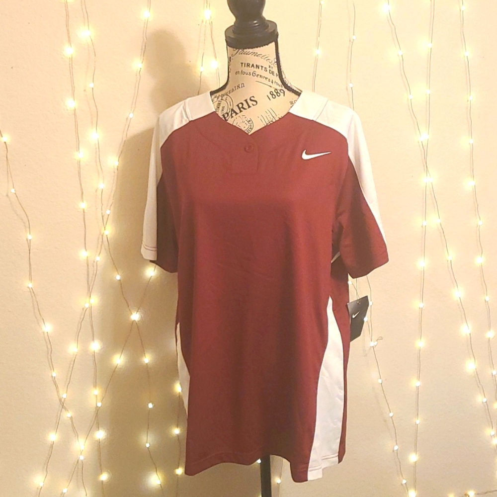 Nwt nike softball burgundy jersey xl